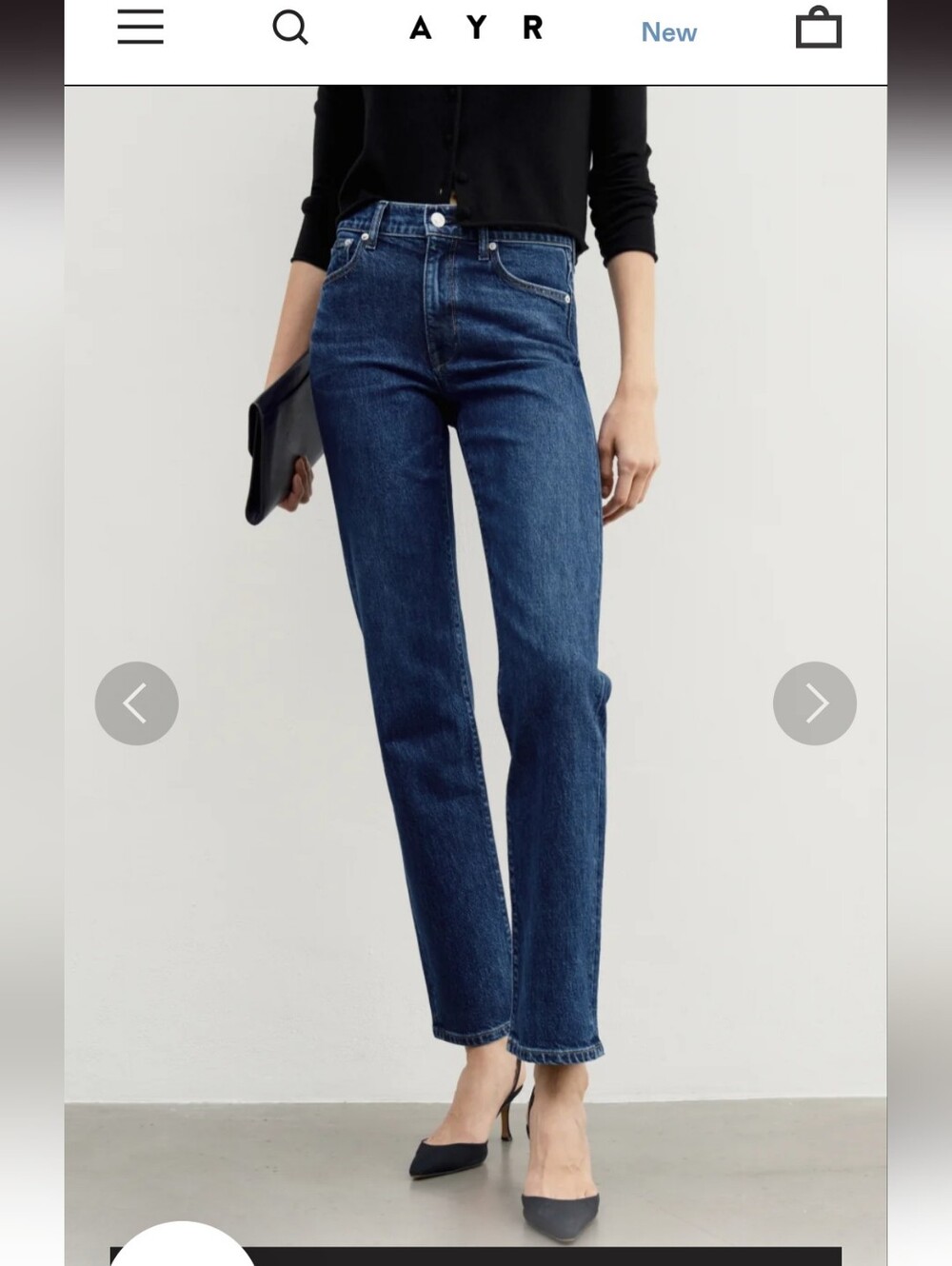 AYR Straight Leg Jeans in Deep Indigo